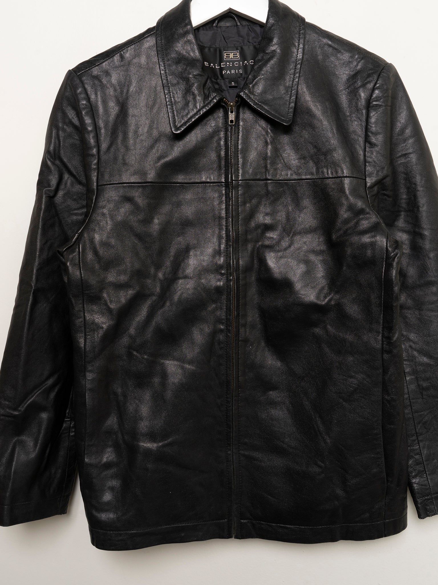 Zip-Up Leather Jacket - Image 2