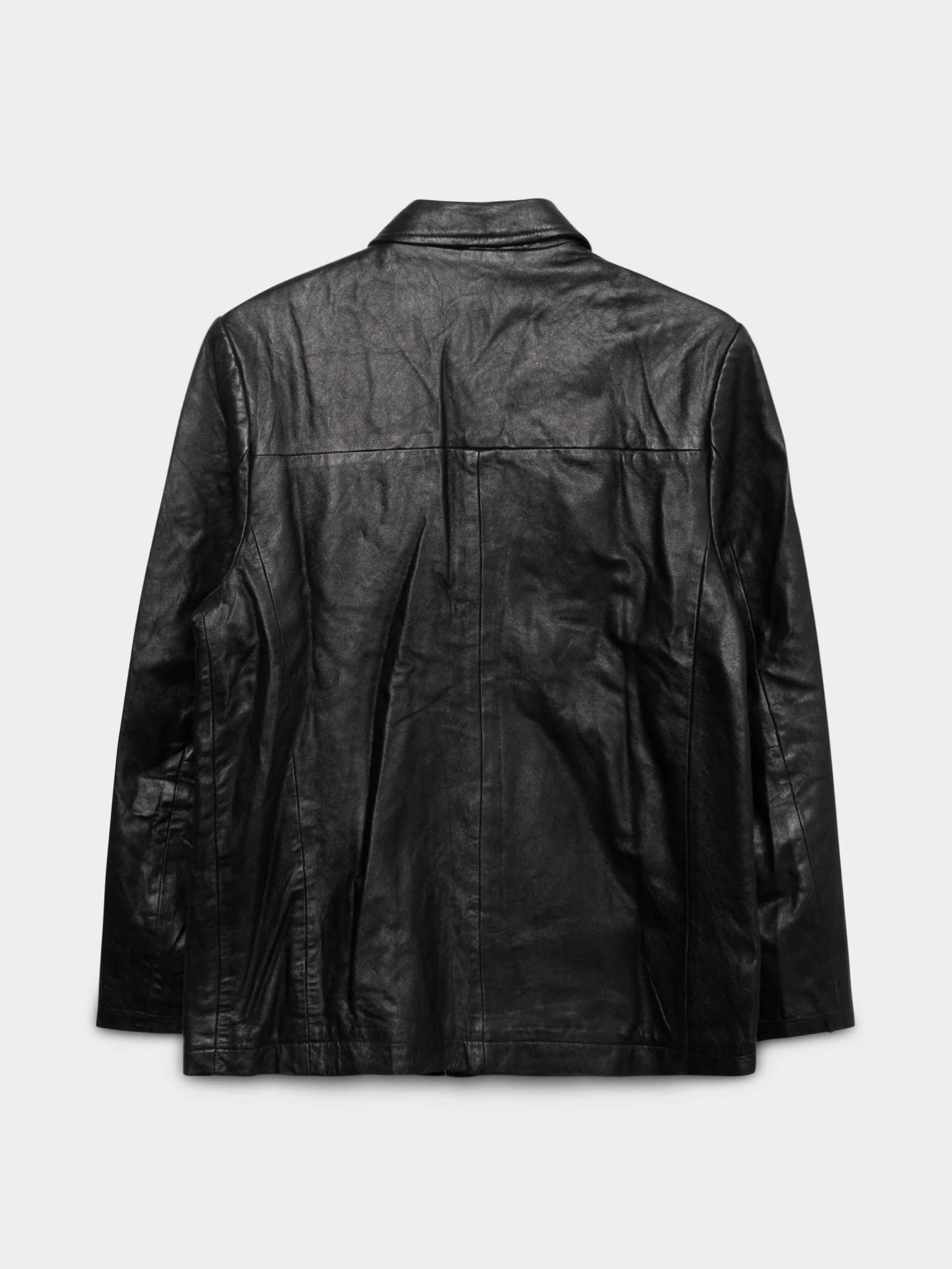 Zip-Up Leather Jacket - Image 3